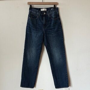ARITZIA Denim Forum Dark Blue 90’s Marlo Hi Rise Baggy 100% Cotton Jeans